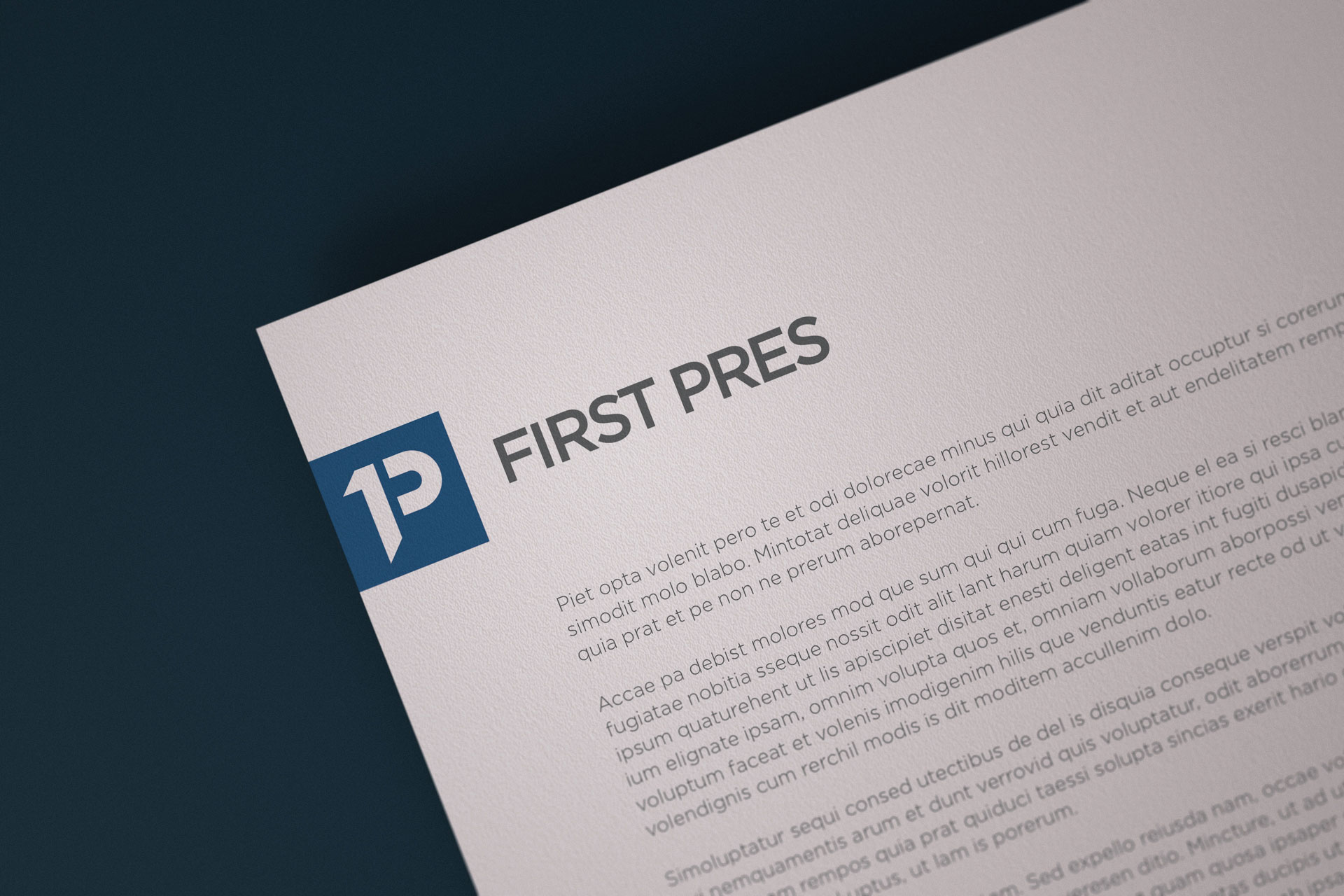 First Pres Branding – Letterhead Close-up