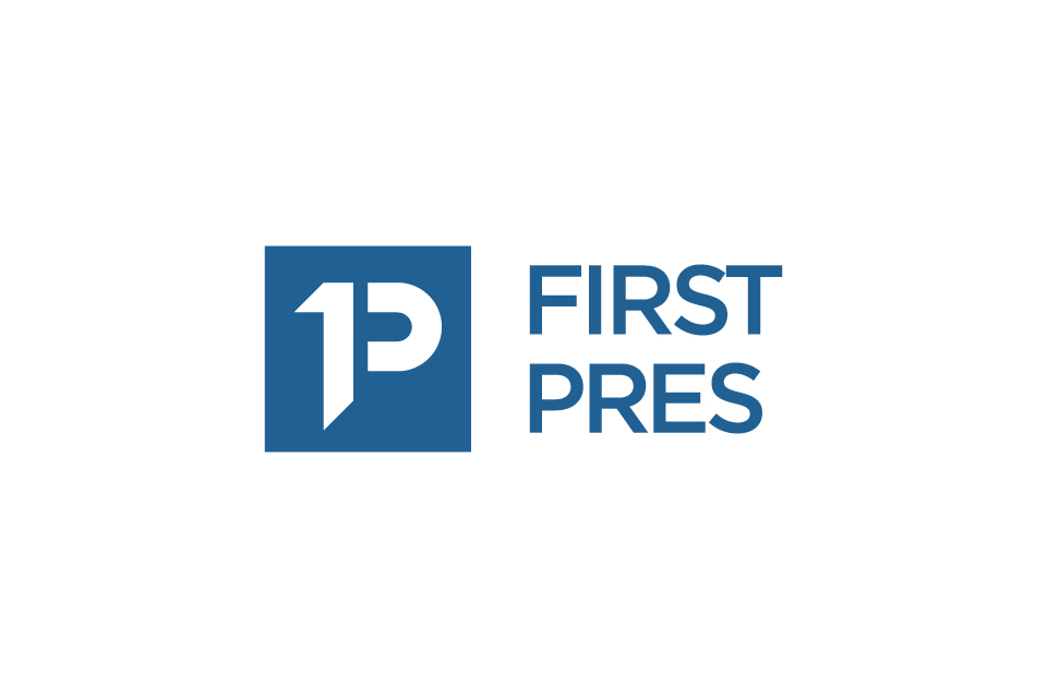 First Pres Branding – Logo, Semi-horizontal, One-color